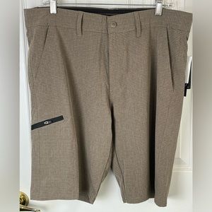 Burnside Hybrid Series Land+Sea men’s shorts in khaki, size 34, length 21”